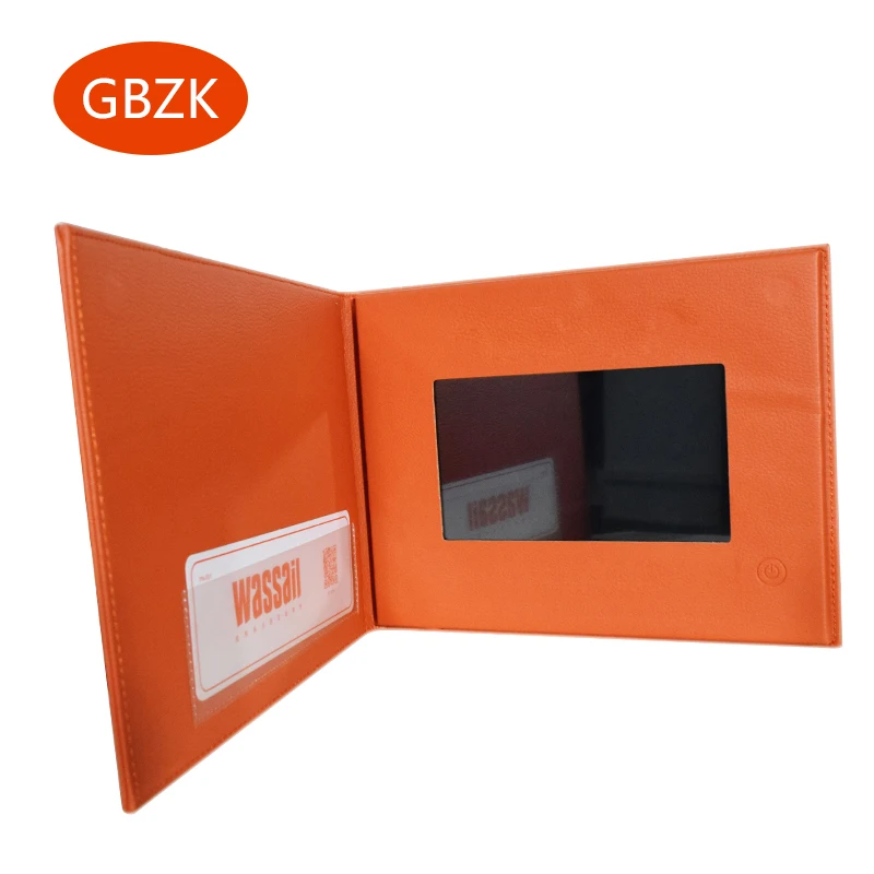 Customized 5 inch LED screen video recordable high quality greeting brochure card tft with sound module custom for business