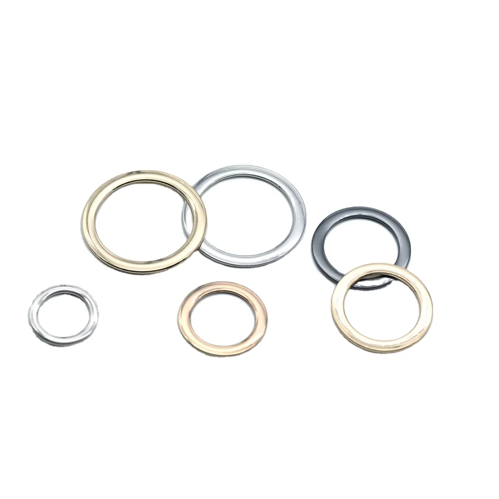 Flat Round O Ring Metal Bra Sliders Rings Clasp Clips Adjuster for Bikini Or Beachwear