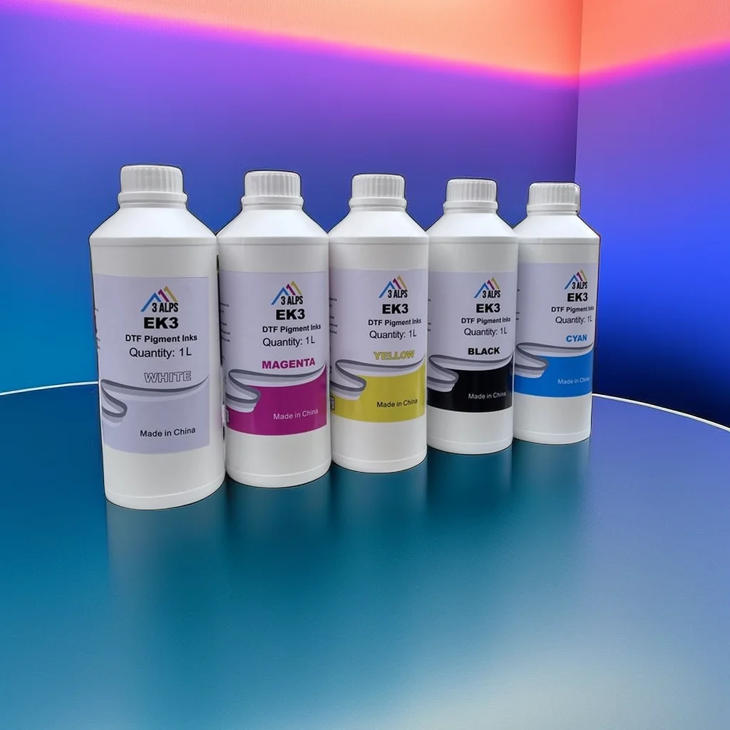 Высокое качество 1000 мл CMYK текстильная печать белые чернила DTF для принтера Epson XP600/I3200/L1800/4720