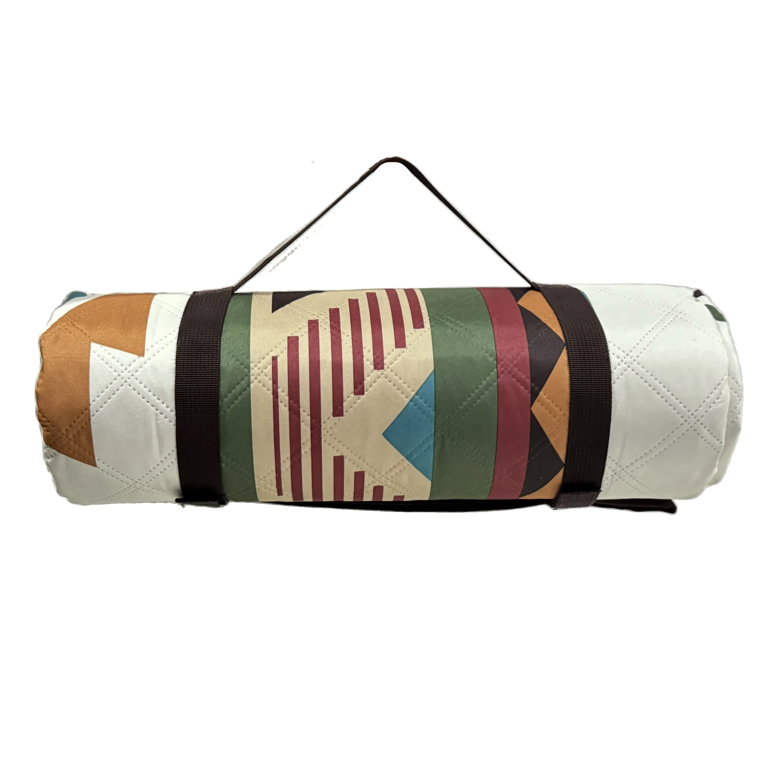 Outdoor camping equipment portable folding picnic blanket Ultrasonic glamping carpet Waterproof thickened beach lawn gear