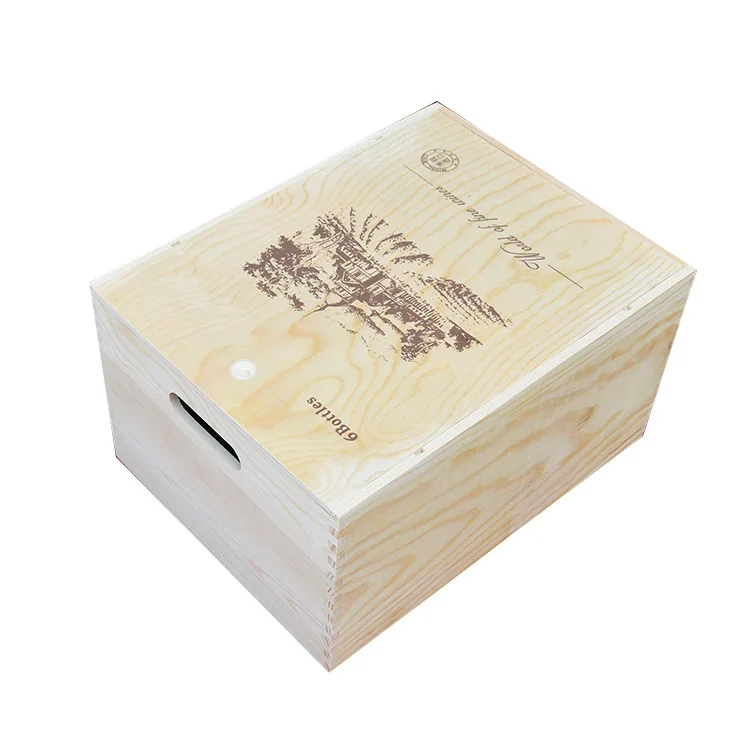 Подарочная деревянная коробка для красного вина, 6 упаковок