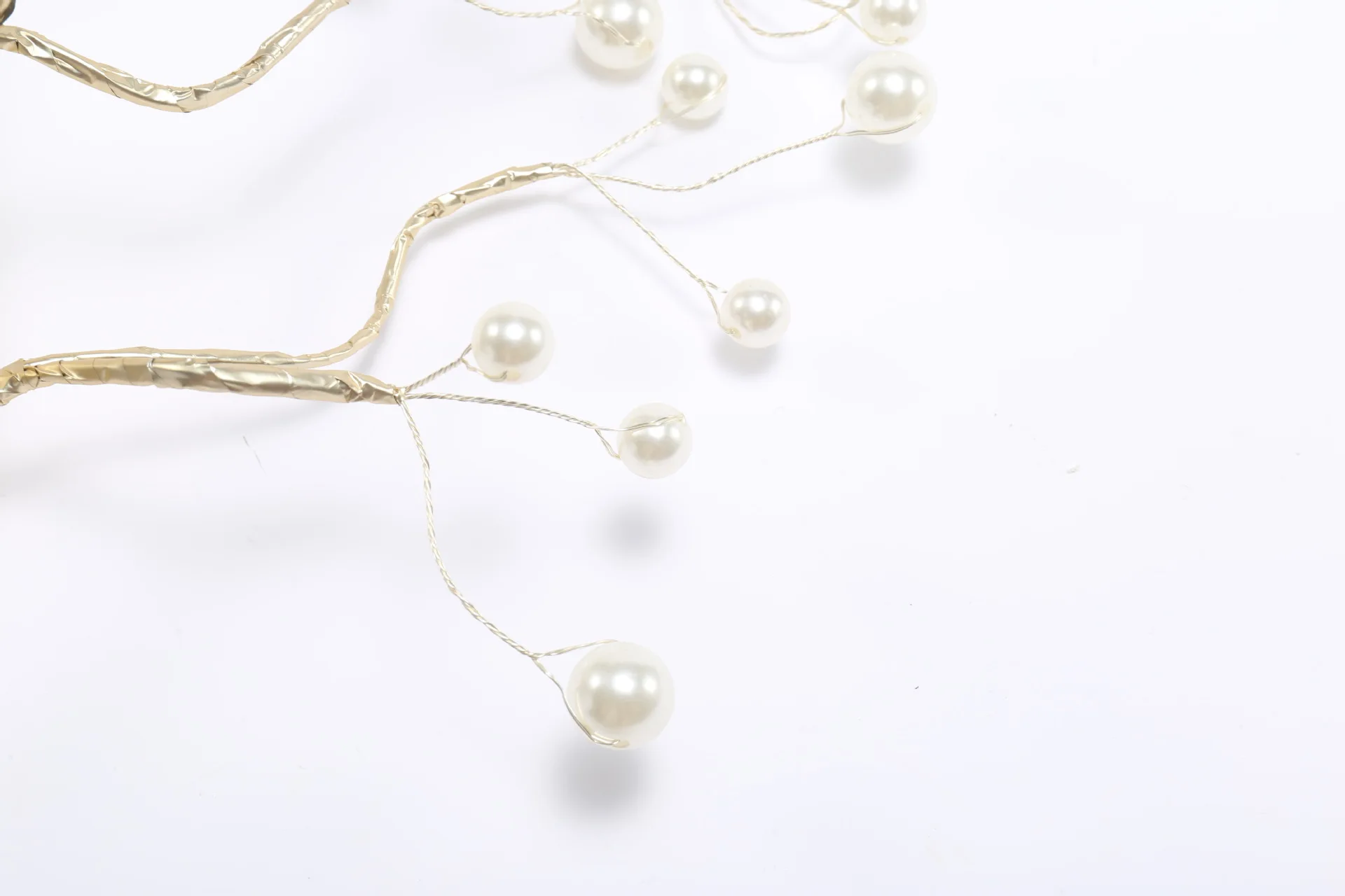 LED tree light with pearl table top lighted christmas tree copper 36L copper wire sparkling tree with lights