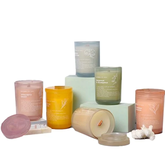 Soy Wax Candle Jar Candle Custom Logo Luxury Private Label Essential Oil Scented Natural Soy Candles With Lid