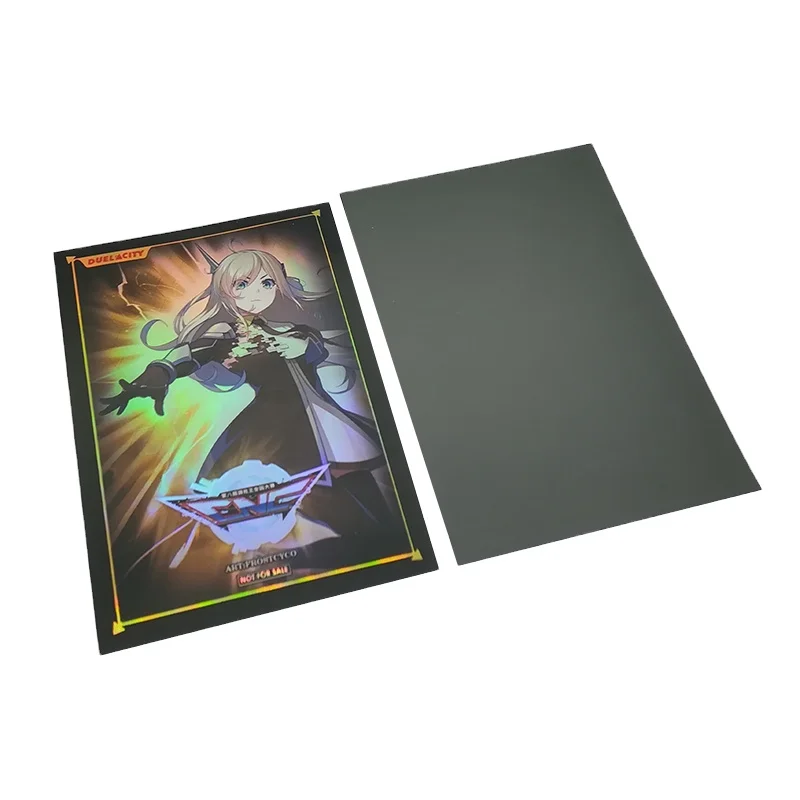 Custom Yugioh/MTG hologram laminated anime trading card sleeves for board game playing card protector