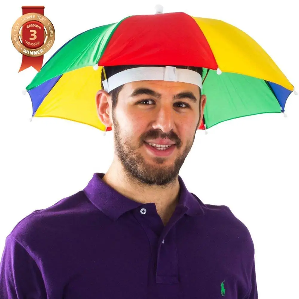 New design wholesale summer customized popular sun mini umbrella hat for adult