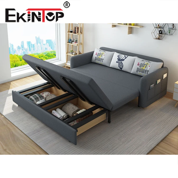 Ekintop modern new design folding bed cum sofa 3 seater sofa bed