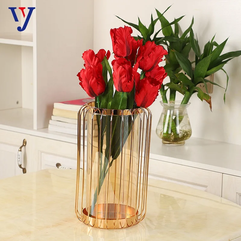 Vase candlestick ornaments gold table living room ornaments furniture decoration