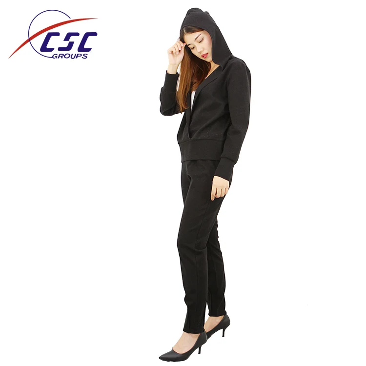 
High quality breathable anti-wrinkle fashionable ladies hooded shrug blouse 