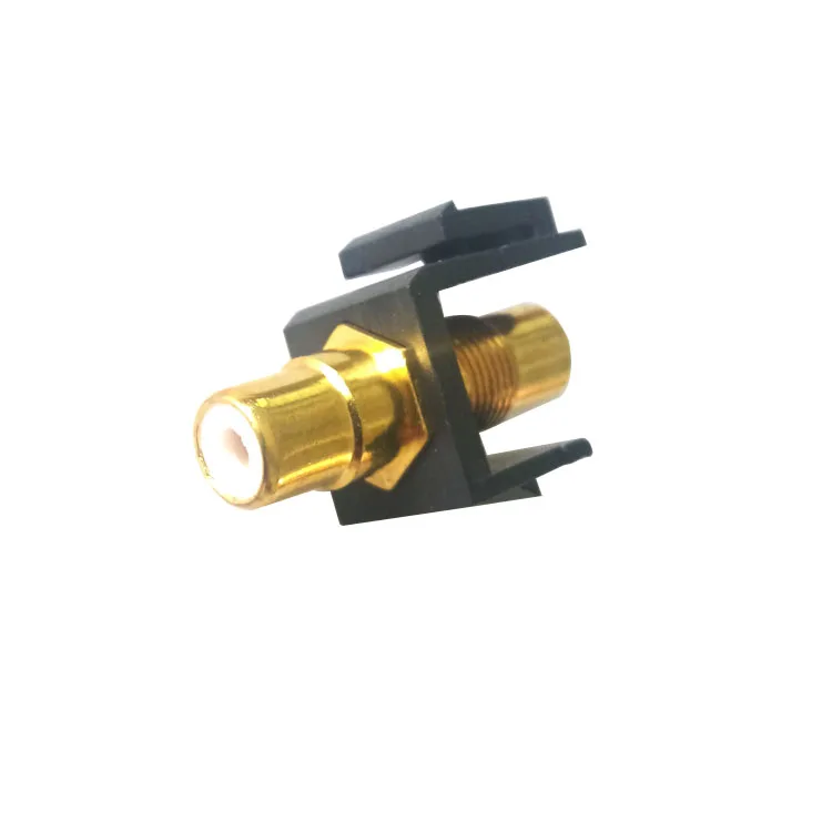 Золотой RCA Женский к женскому питанию-через Keystone муфта Keystone Jack для настенной пластины