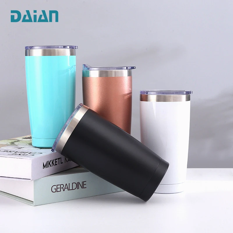 Wholesale Double Wall Stainless Steel 20oz Thermal Coffee Tumbler Cups with Lids