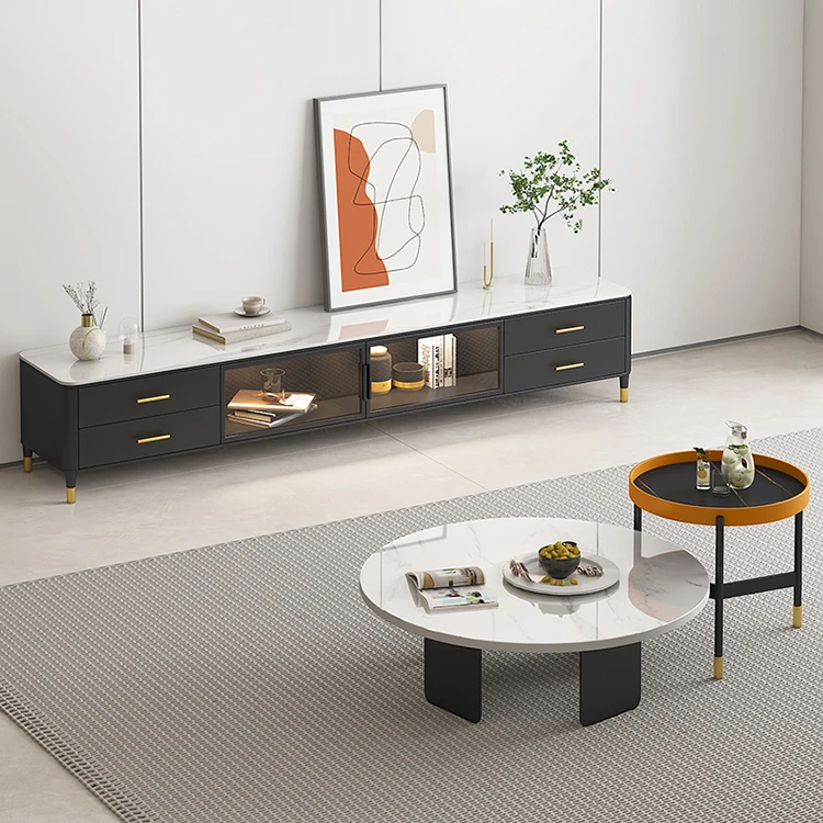 Кофейный столик Rock plate шкафчик для телевизора простой современный домашний роскошный минималистичный шкаф гостиной