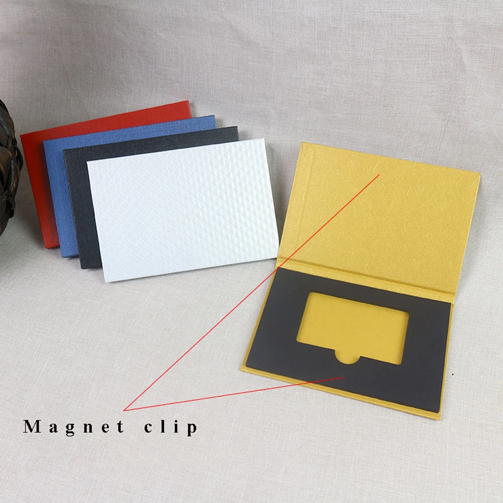 Black Wholesale Custom Logo Premium Luxury Cardboard Paper Packing Credit Gift Card Box with Eva and Magnet Button