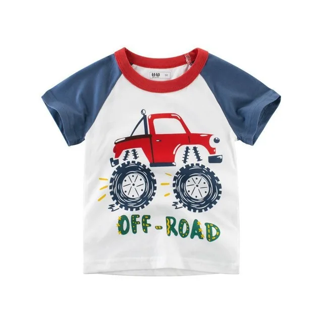 Wholesale Custom Boys Girls Summer T-shirt Cartoon Short Sleeve Clothes 2-7 Years Children Cotton Shark Clothing Cute Tops
