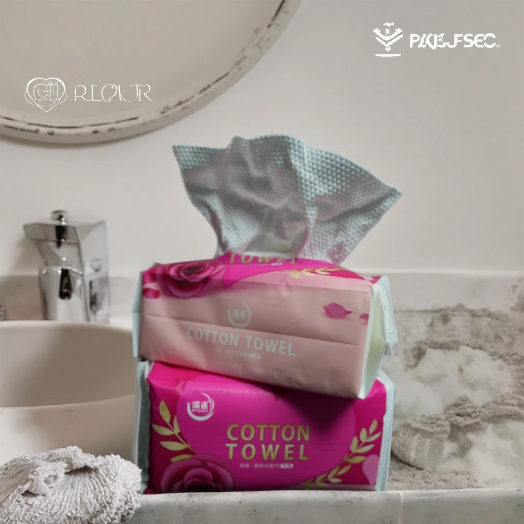 100% Cotton Disposable Face Towel Lightweight Hygienic Gentle Skin Care Soft Nonwoven Technics Convenient Many Home Occasions