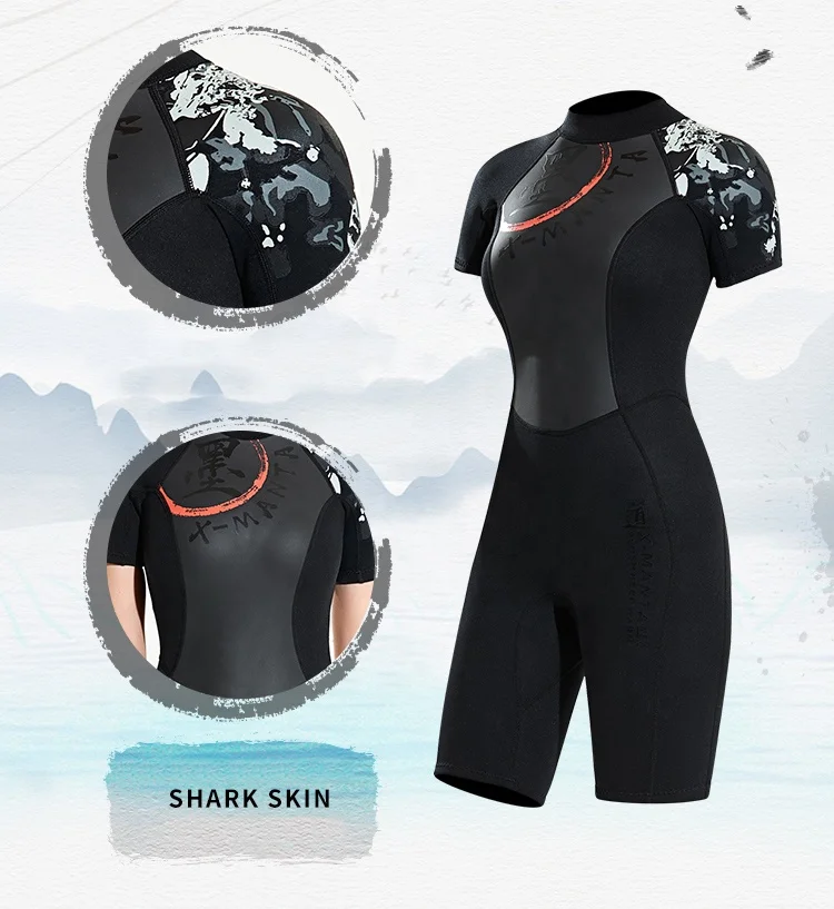 2019 New Short Diving Suit For Women Mens 1.5mm Neoprene Wetsuit