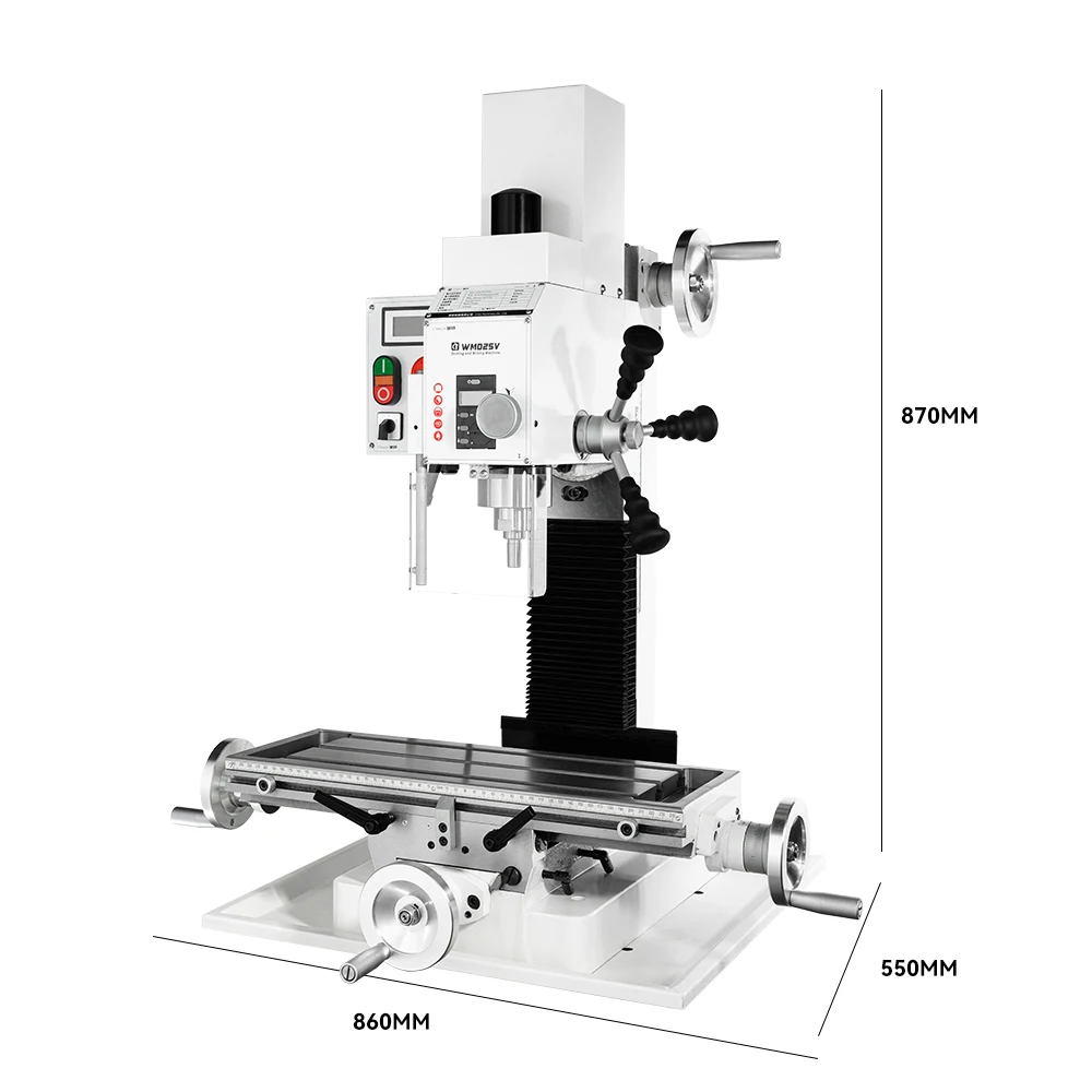 WMD25V Vertical Drilling and Milling lathe high precision manual mill drill lathe small milling machine