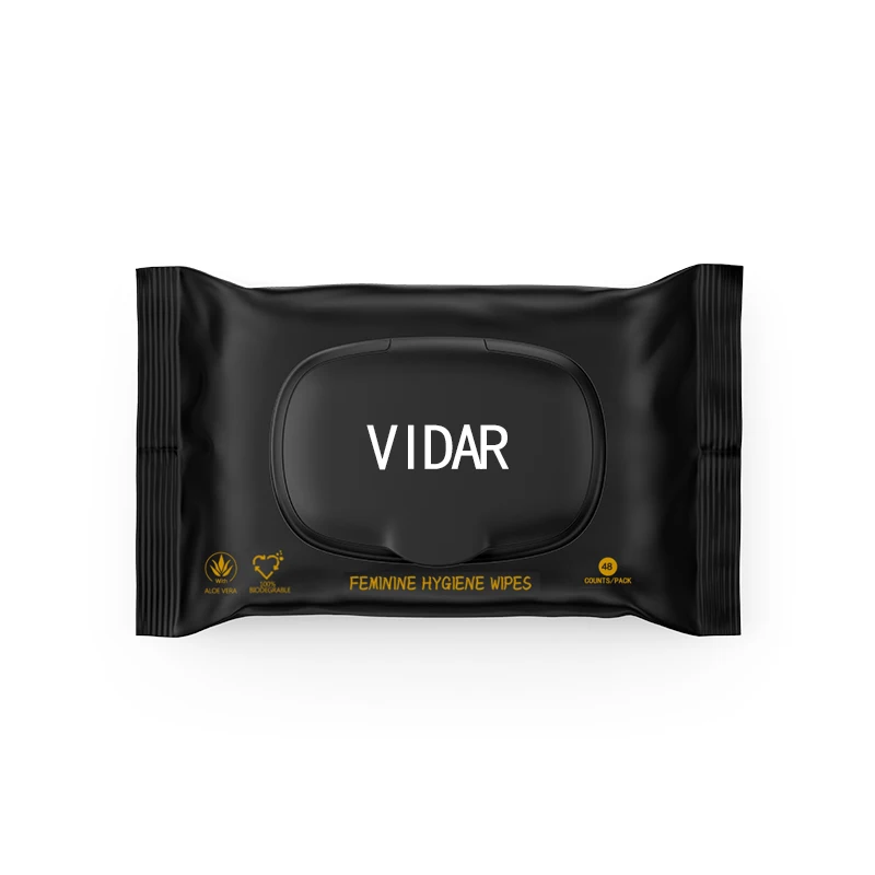VIDAR  Wipes Impregnated with a cleaning preparation 100% biodegradable feminine hygiene Wipes