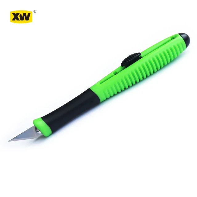Ergonomic handle retractable hobby plastic precision craft knife