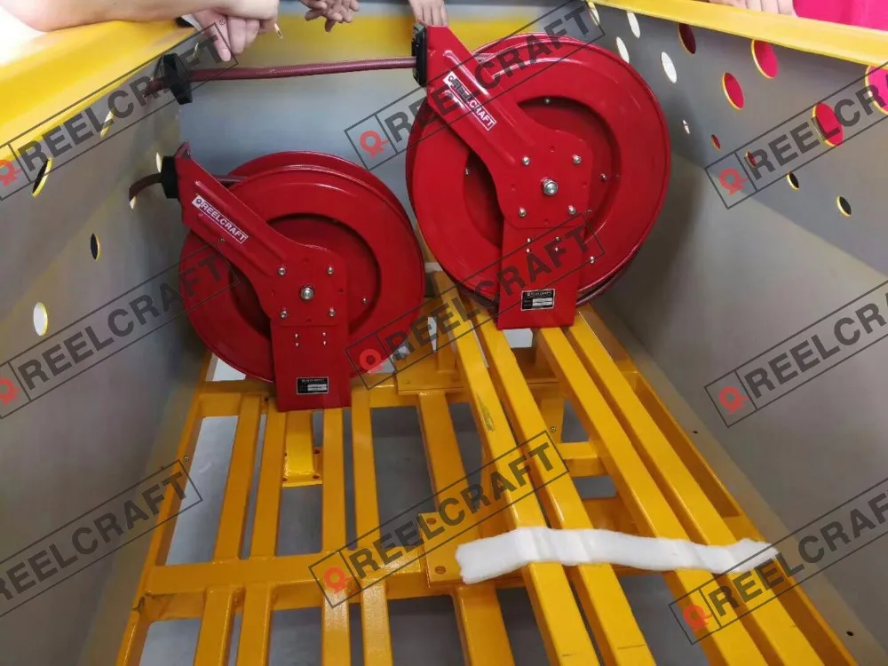 LC670 OLP  3/8  Hose Of 20m 300psi Spring Retractable Hose Reel for Air /Water-REELCRAFT