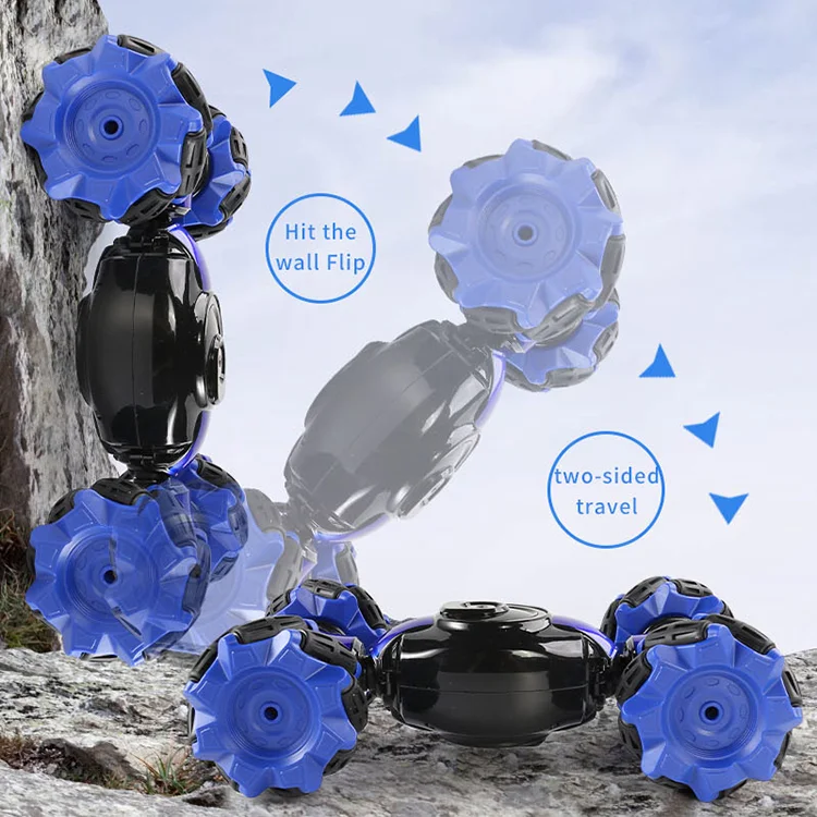 4WD Speed Remote Control rc Truck Toys Double Sided Twisting Stunt with Hand Gesture Wi-Fi Feature for Hobbyists