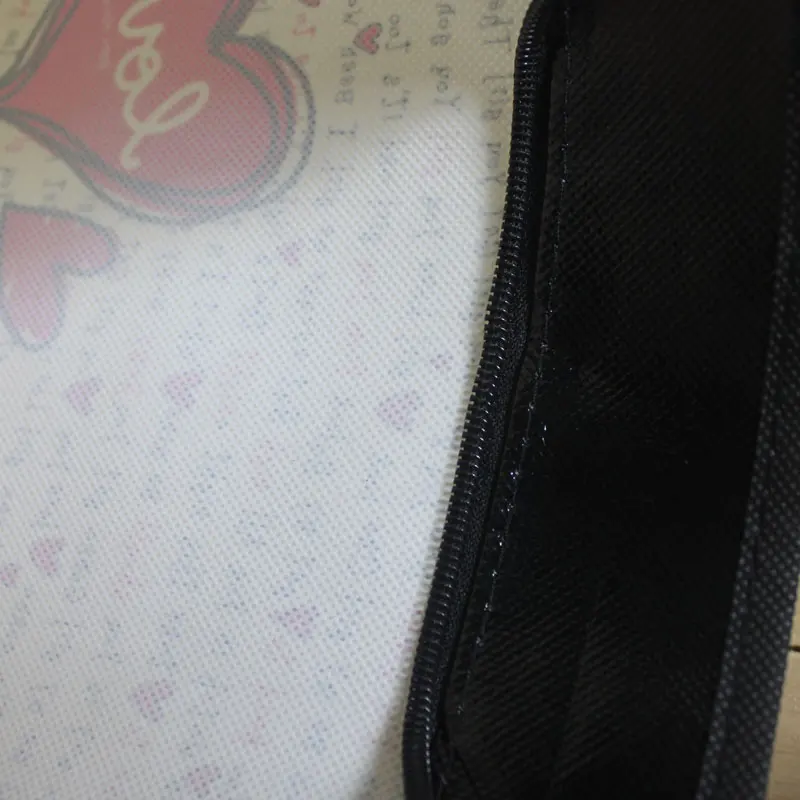 professional nonwoven zipper bag with outside pocket
