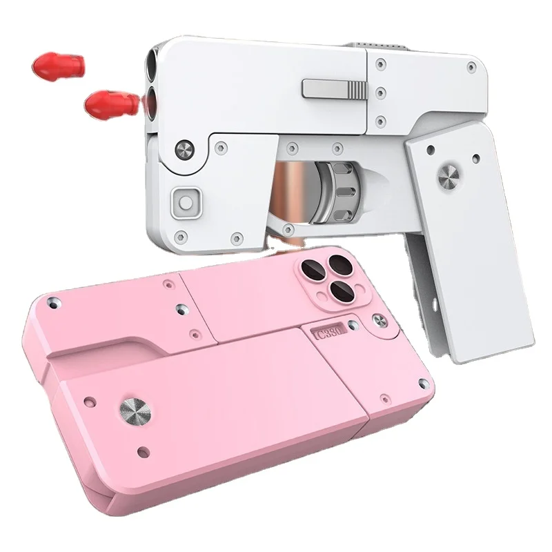 Mobile Shell Gun Shotgun Foldable Simulation Soft Bullet Launcheable Pistol Boy Simulation Toy Soft Bullet Automatic Toy Gun