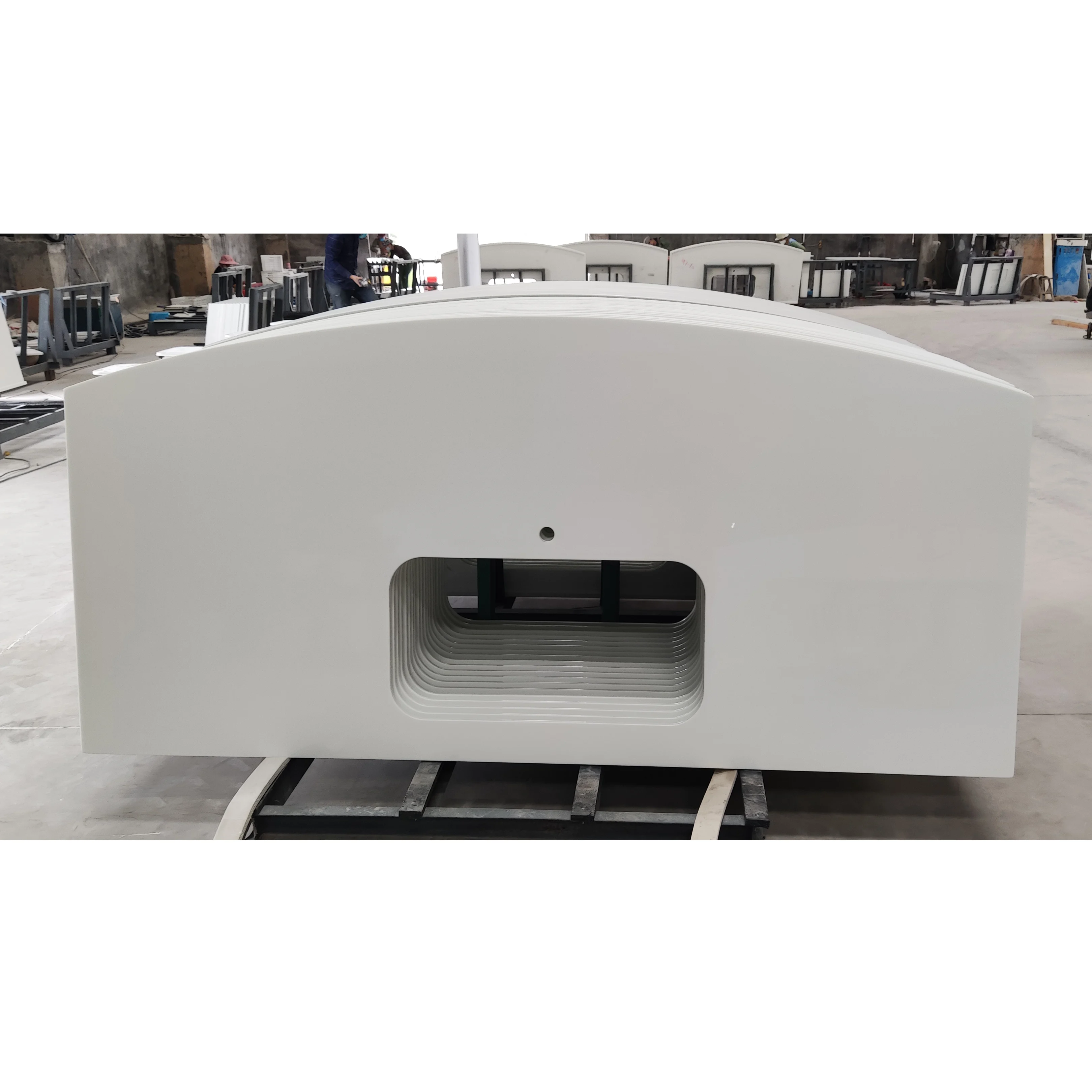 Nano Glass Countertop Kitchen Countertop Pure White Quartz Top