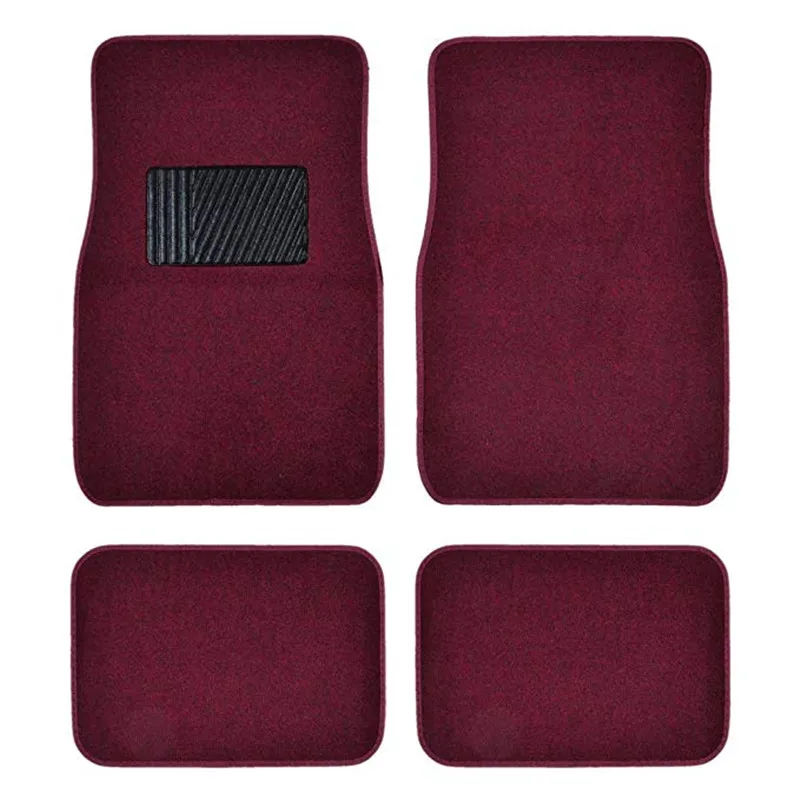 Customised Sizes  pvc car mat usual All-in leather auto car floor MATS non slip universal mat  Burgundy