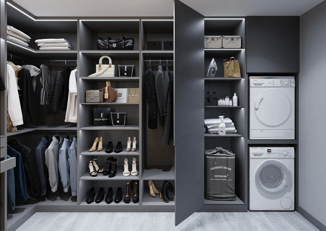2023 Artisan High End Kitchen Cupboard Matte Gray Lacquer  Kitchen Cabinets for Home Furniture Designs