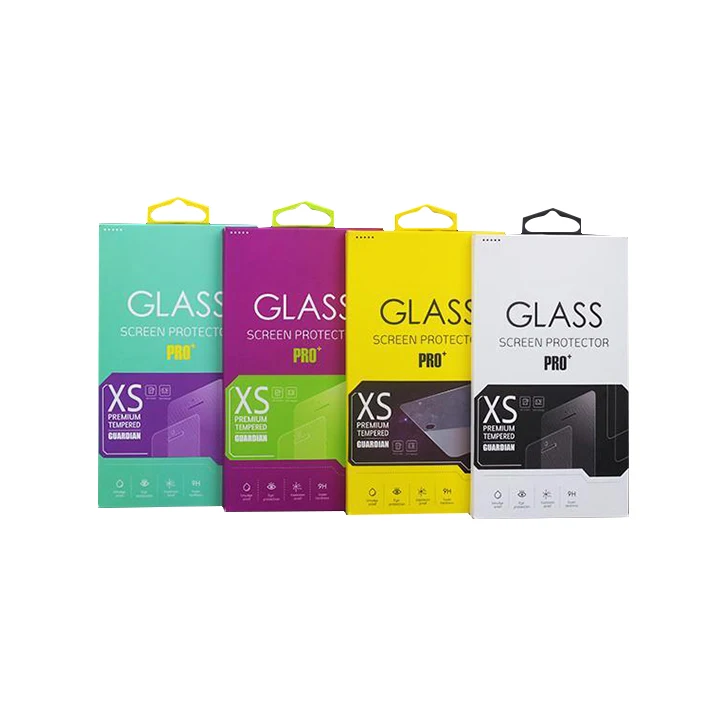 Retail package box phone screen protector tempered glass film paper packaging boxes