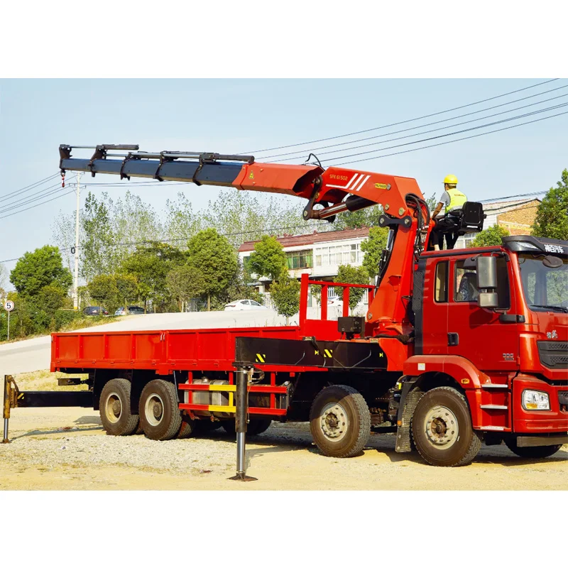 10 Ton Hydraulic Telescopic Boom Truck Mounted Crane SPK8500 knuckle boom Mobile Truck Mounted Crane