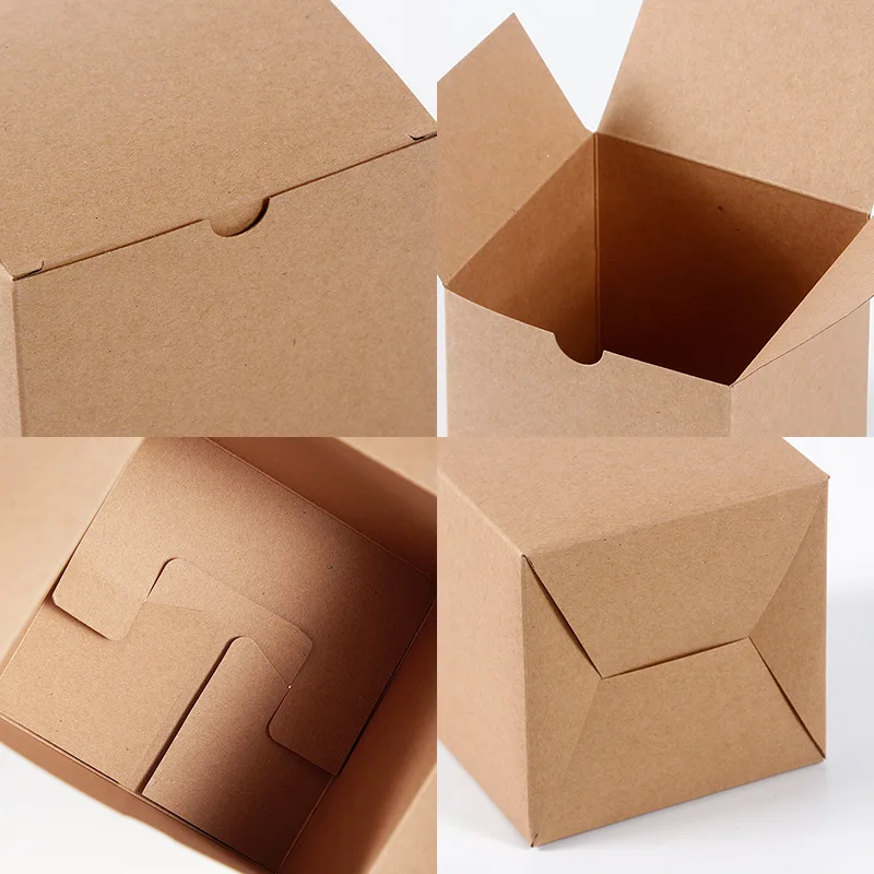 Wholesale kraft paper small doll gift box square paper box white card toy packaging box