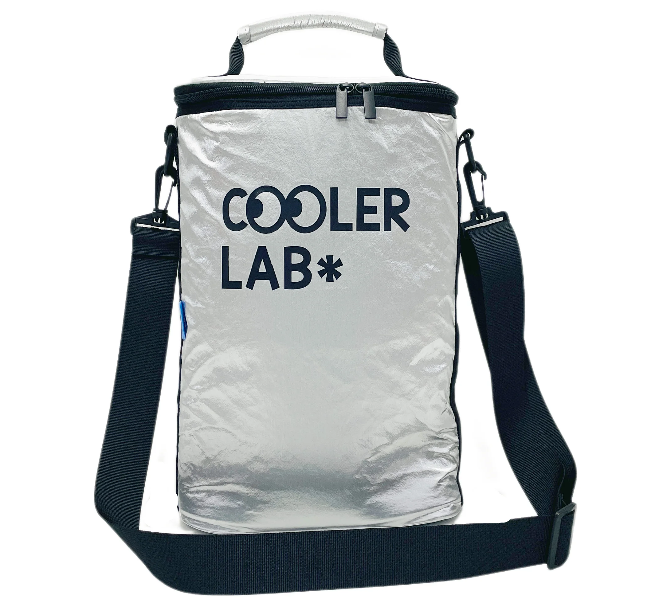 Custom Silvery PU Wine Bottle Cooler Bag Portable 2 Bottle Wine Gift Tote Carry bag Insulated Padded Versatile Wine Cooler Bag