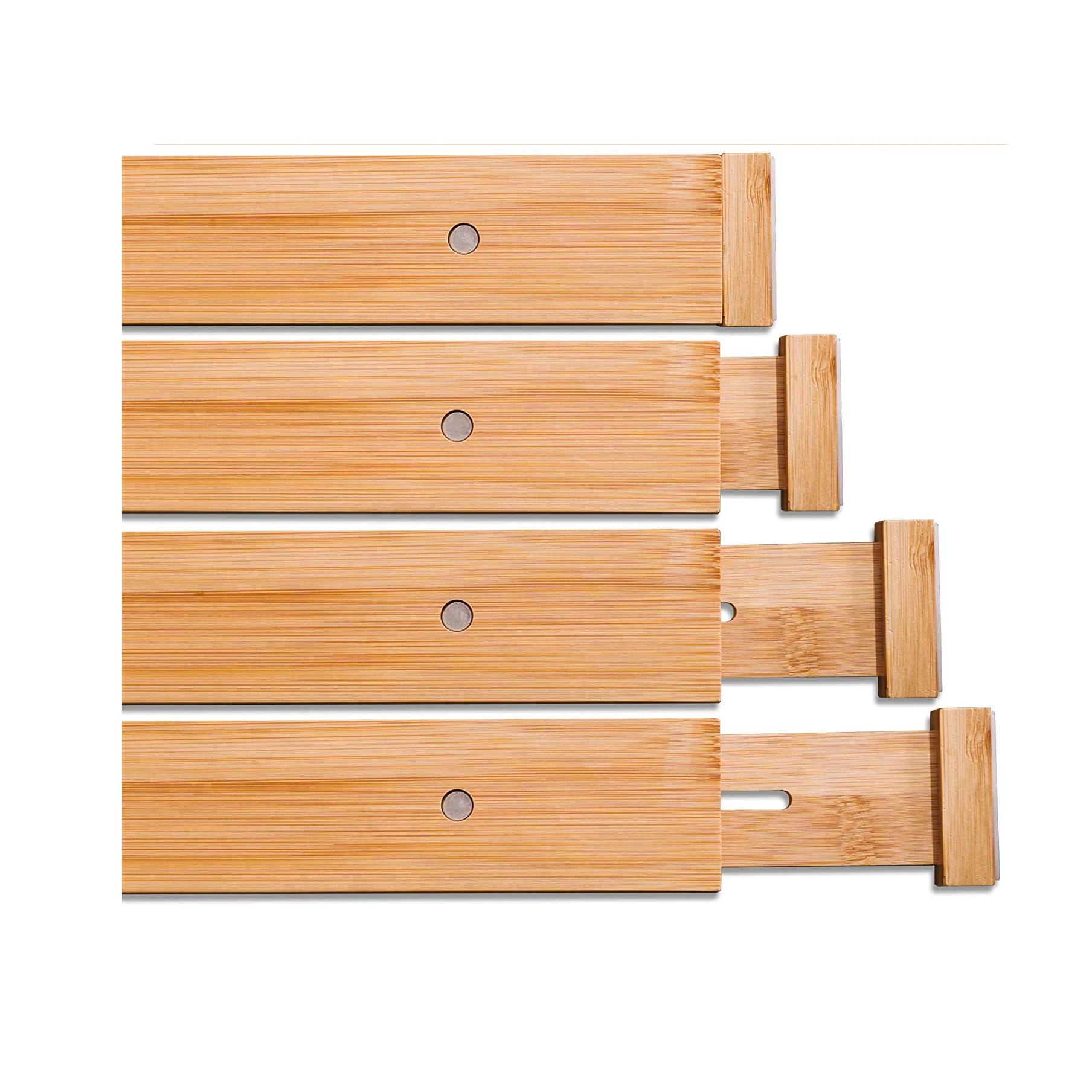 Modern design Bamboo Drawer Dividers System Adjustable Drawer Organizers Perfect Expandable Organization