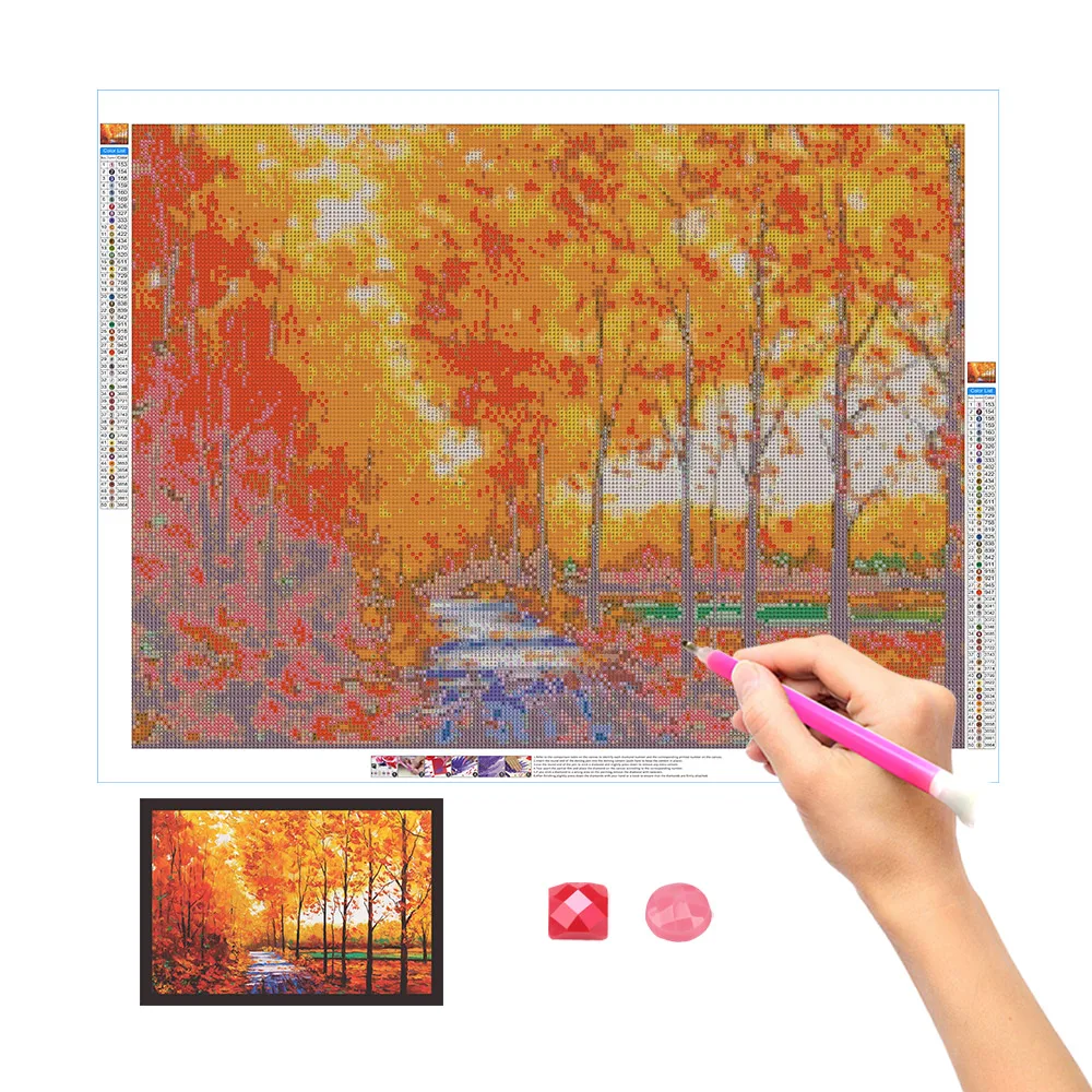 Wholesale Custom High Quality Full Drills Landscape Diy Diamond Art Painting Home Decoration For Beginners