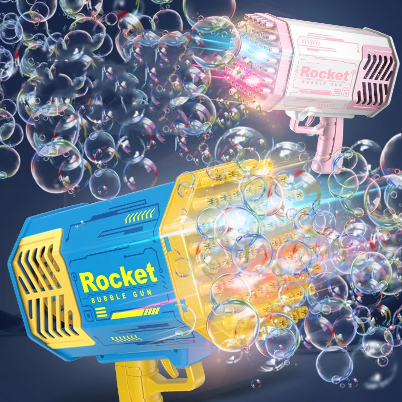 Лидер продаж автоматическая ракетная установка для установки пузырьков пластиковая пистолет с 69 отверстиями игрушки музыкой и светом