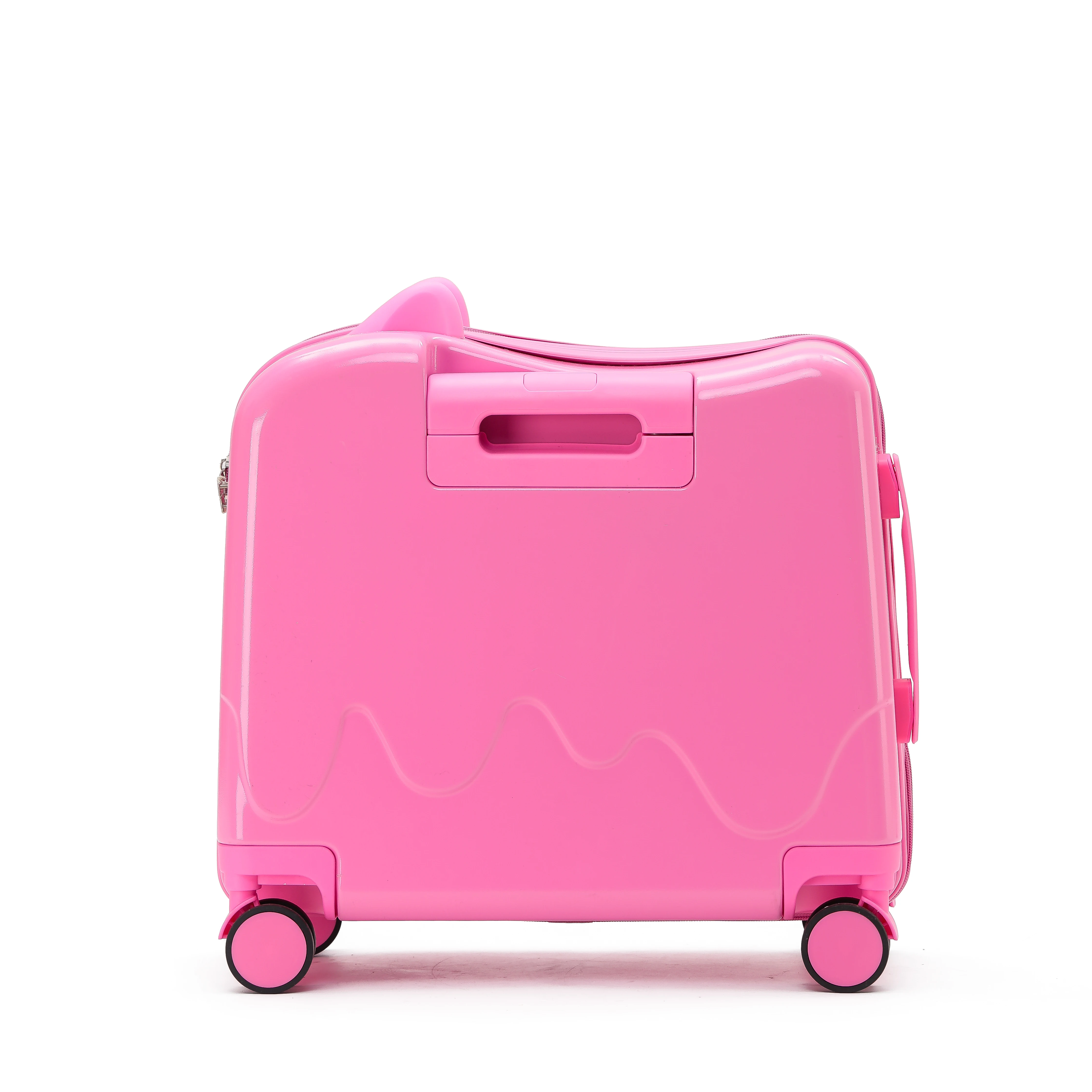 Most popular ABS PC can ride kids luggage suitcase travel luggage bags for kids