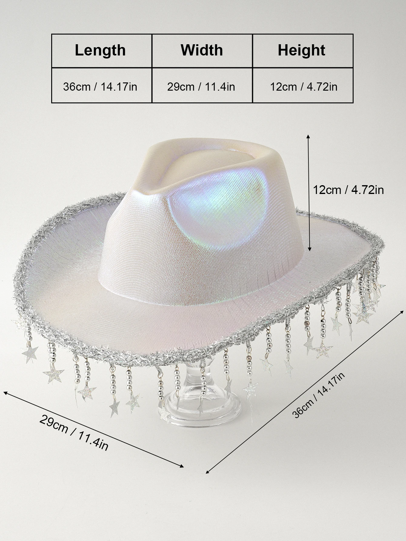 Women Sparkly Metal Rivet Western Cowboy Hat Bachelorette Party Hen Party  Cowgirl Hat Fedora Hats Bridal Shower