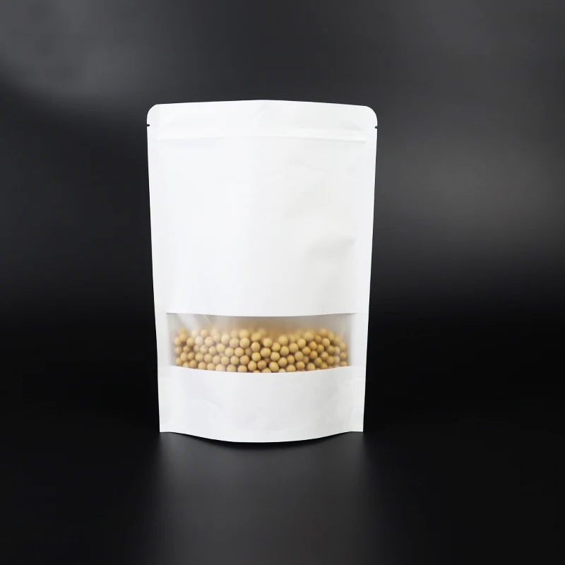 Custom Biodegradable Snack Plastic Packing Zipper Bag Organic Food Stand Up Pouch Bags With Window