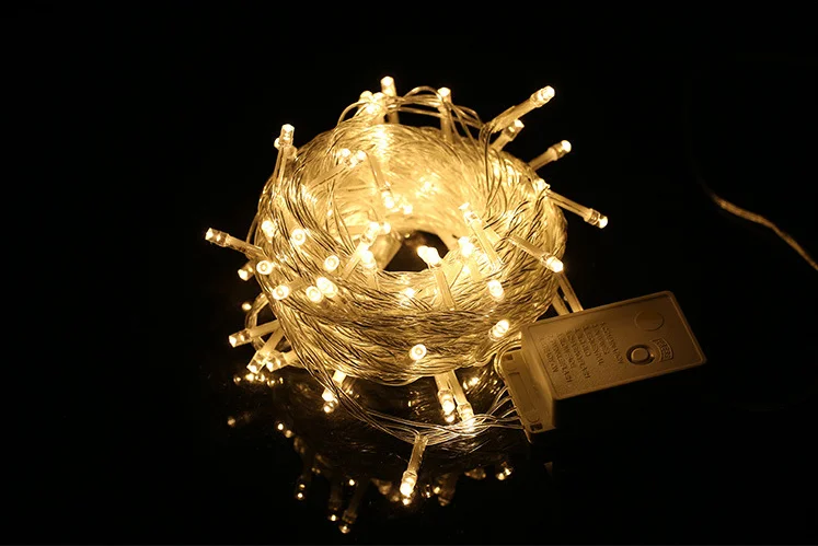 
Christmas party outdoor rice Diwali led PVC string light 100m battery powered home decor 