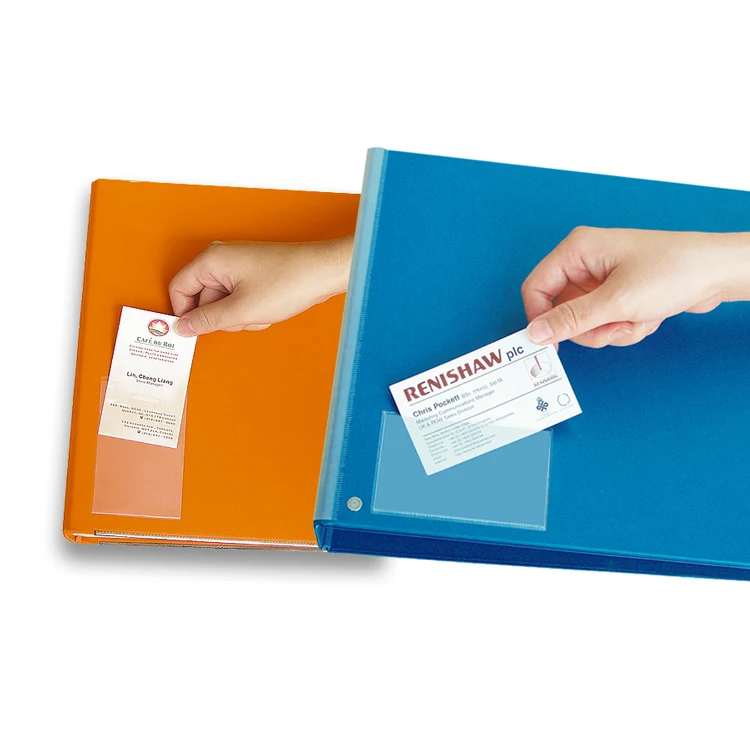 Top-Opening Self-Adhesive Business Card Pocket