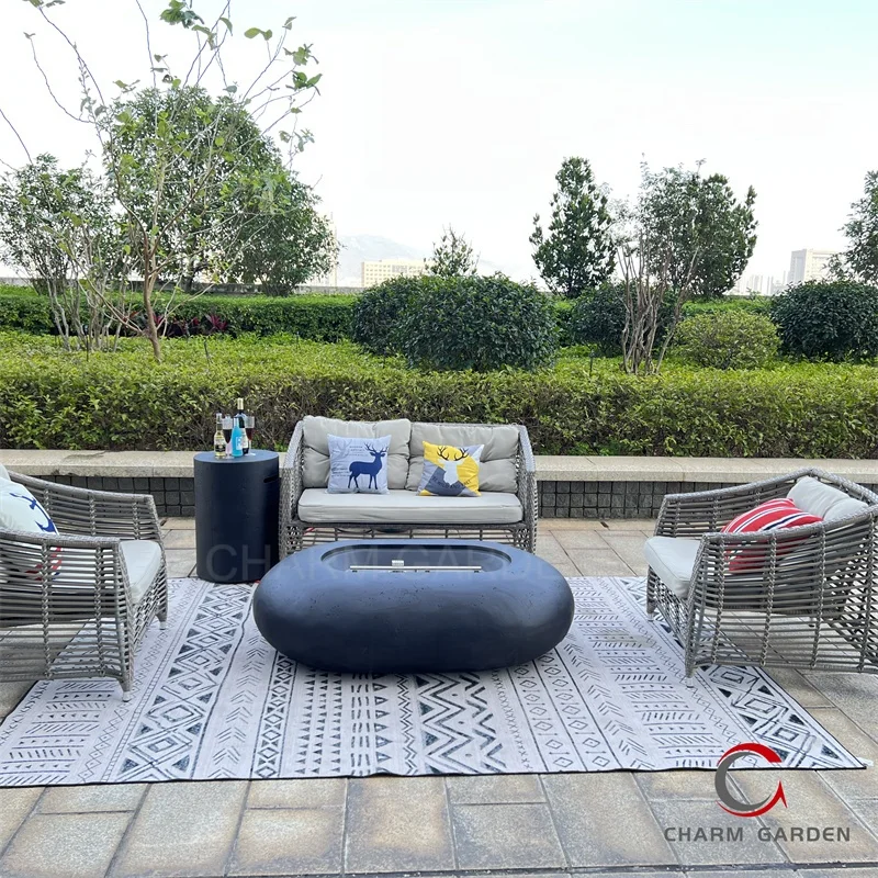 Backyard Heater Outdoor Heating Fire Pit Table Gas Fireplace