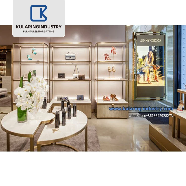 China Wholesale Fashion Handbag Store Design Retail Shoe Shop Furniture Decoration For Shoe Shop