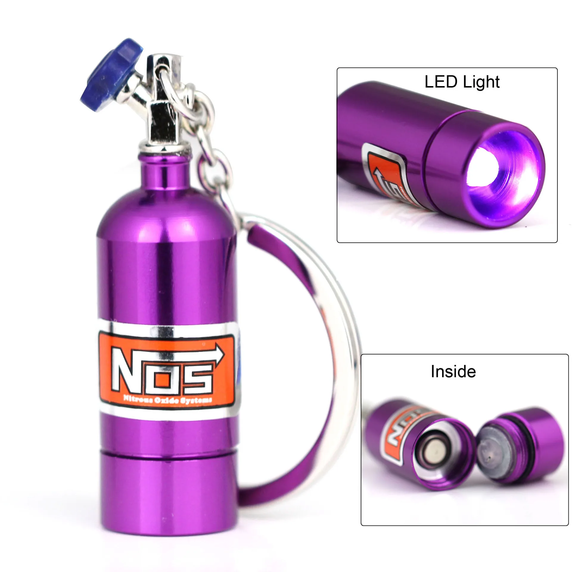 Оптовая продажа дешевая модная металлическая брелок со светодиодной подсветкой для бутылок с турбо азотом