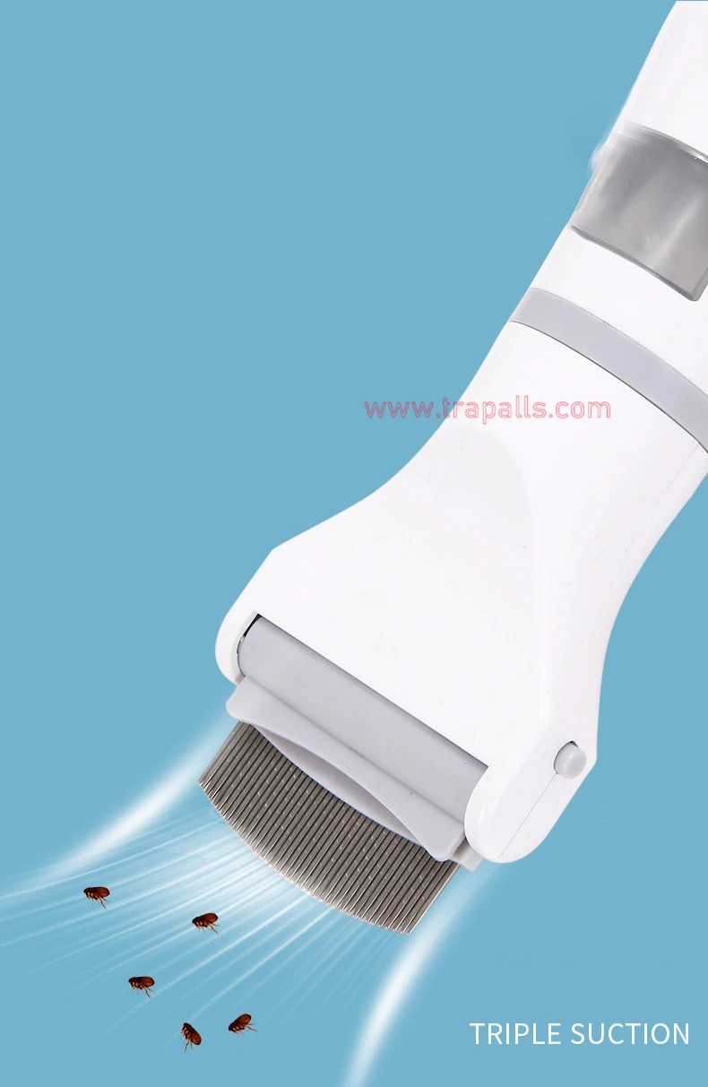 Electronic Dog Cat Hair Cleaner Brush Lice Remover Pet Flea Comb