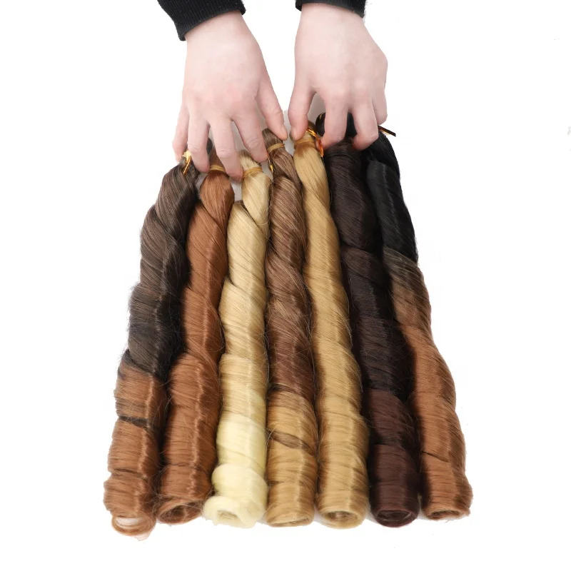 Spiral Curl Braid 22 inch 150g Loose Wave Crochet Braiding Hair Synthetic Hair Extensions