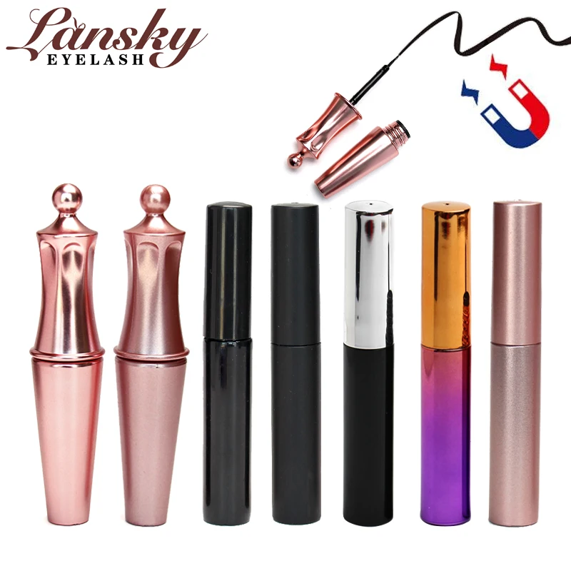 Private label lady daily makeup waterproof self-adhesive felt tip glue pen liquid magnetic eyeliner