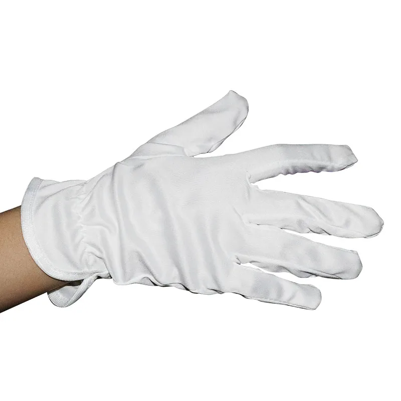 White Jewelry Polishing Gloves Dust Proof Microfiber Gloves White Clean Cloth Glove