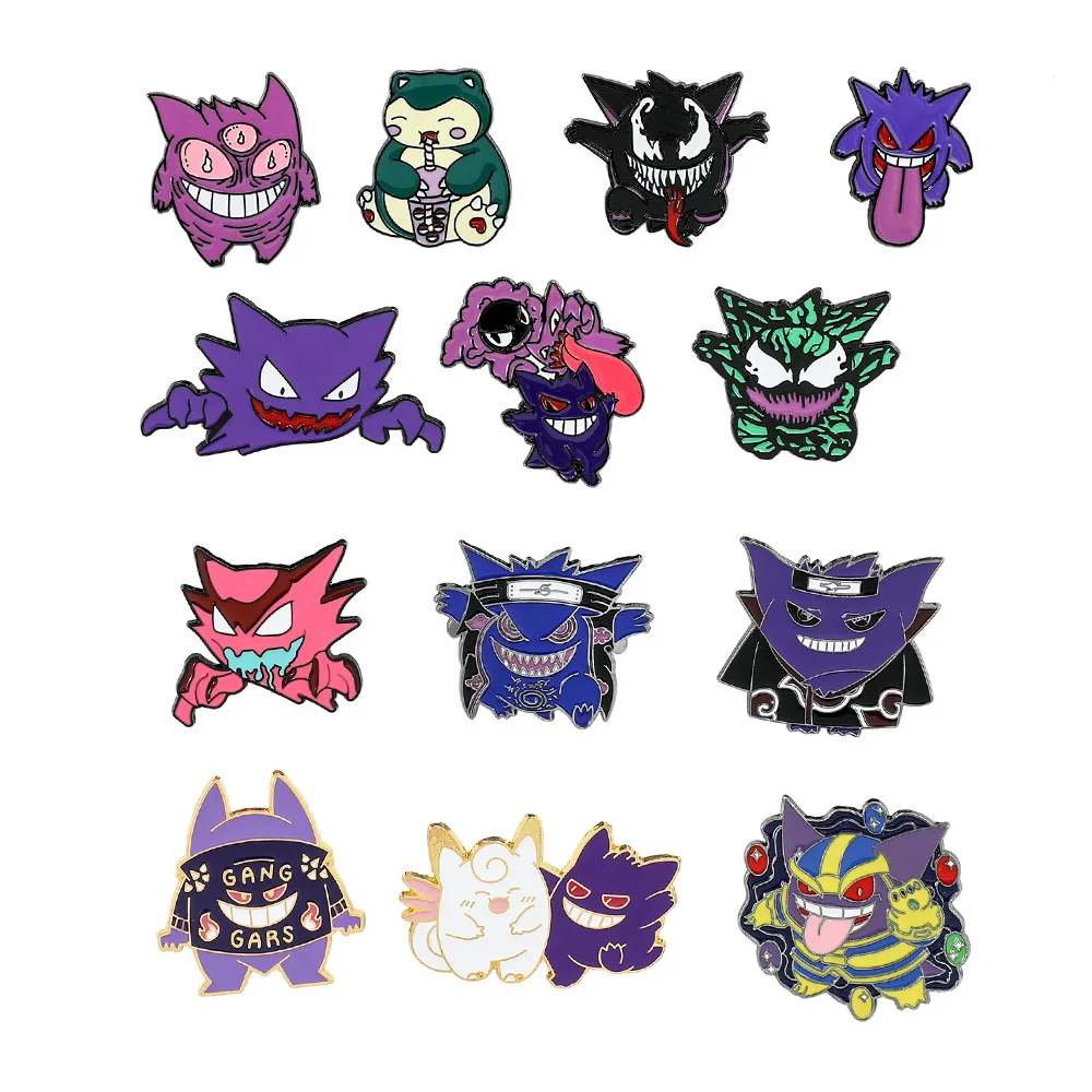 New Trend Cute funny personality creative monster metal badge brooch soft enamel lapel pins