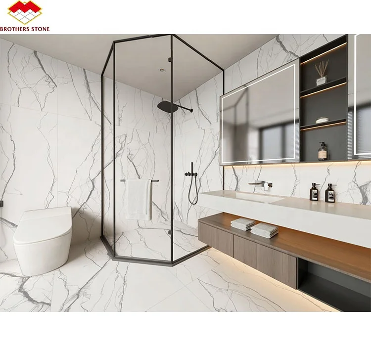 Modern Bathroom Wall Panels Polished Lilarc Sintered Stone for Bathroom Shower Wall Panels Custom Design